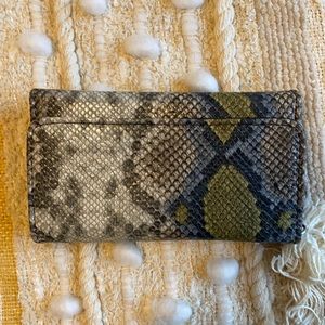 SNAKE SKIN LEATHER WALLET MULTICOLOR